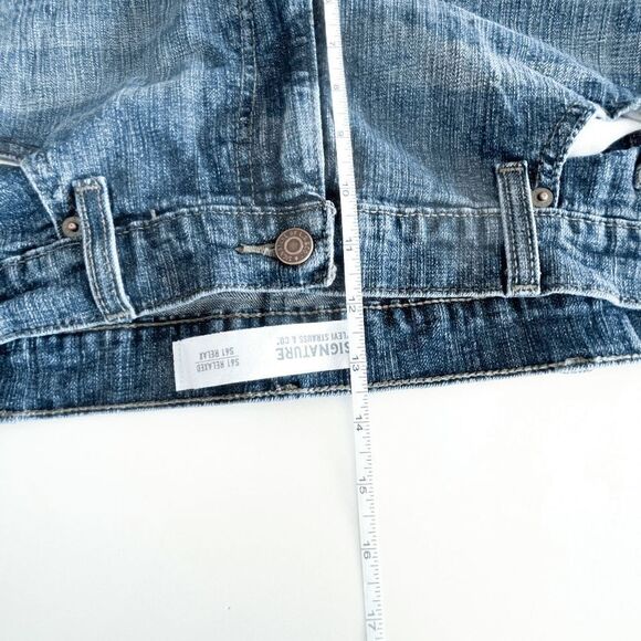 Signature Levi Strauss & Co. Mens Denim Jeans S61 Relaxed Blue Wash Size 38 - Picture 8 of 11